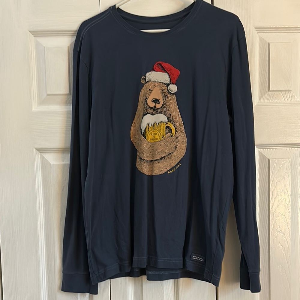 Life Is Good Navy Long Sleeve Shirt